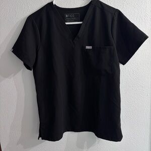 Figs Womens Black Technical Collection Caterina Scrub Top > S